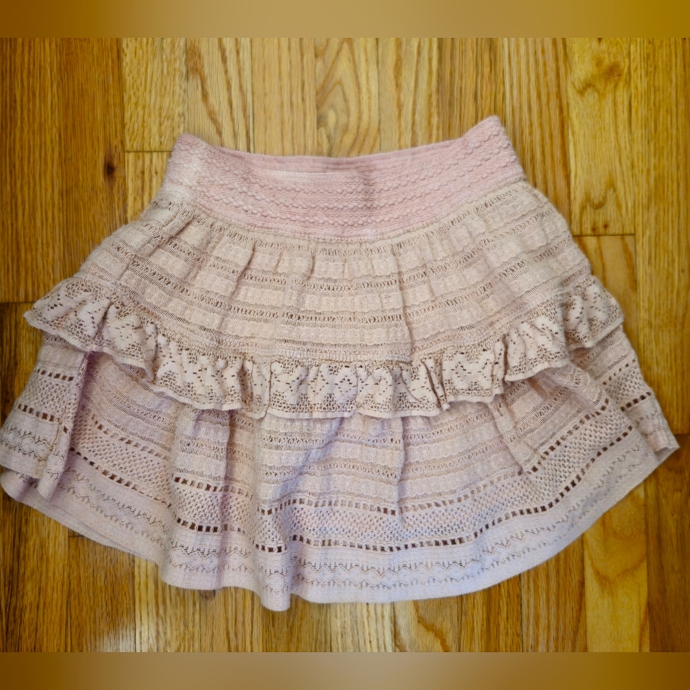 Aerie Textured Crochet Lace Pull on Elastic Waist Mini Women's  SM